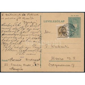 1940 Díjkiegészített díjjegyes levelezőlap Mexikóba küldve / PS...
