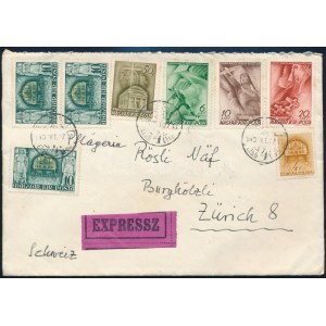 1940 Dekoratív expressz levél Svájcba / Express cover to Switzerland