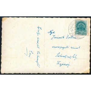 1941 Képeslap SEPSISZENTGYÖRGY-MAROSVÁSÁRHELY mozgóposta bélyegzéssel ...