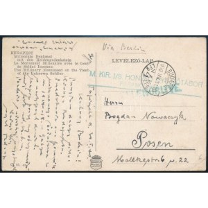 1940 Képeslap / Postcard M.KIR. 1/8 HONVÉD GYÜJTŐTÁBOR PARANCSNOKSÁG (lengyel menekültek tábora ...