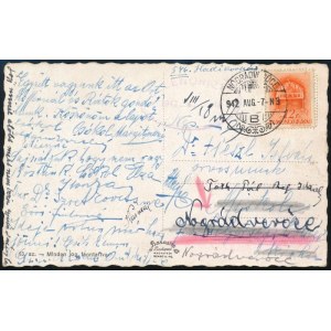 1942 Tábori képeslap a nógrádverőcei 546. hadikórházból, többszörösen visszaküldve ...