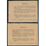 1945 (2 díjszabás) 2 db Távirati díjnyugta / 2 Telegramm fee receipt
