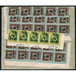 1945 (5. díjszabás) Levél 35 db bélyeggel / Cover with 35 stamps