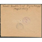 1946 (5. díjszabás) Ajánlott levél Bajnáról 1.500P bérmentesítéssel az Egyesült Államokba / Registered cover with 1...