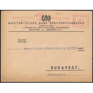 1946 (6. díjszabás) Budapest helyi levél frankotyp 80P gépi bélyegzéssel, ez még az 5. díjszabás alapján történt ...