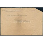 1946 (21. díjszabás) Levél 20.000 Milpengő 20-as tömbbel bérmentesítve, a bélyegzésben a korona cenzúrázva IREGSZEMCSE...