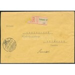 1946 (21. díjszabás) Ajánlott levél Svájcba 4.800 milliárd P bérmentesítéssel / Registered cover to Switzerland with 4...