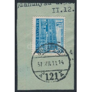 1951 Épületek 1,78 tévnyomat levél kivágáson / Mi 1313 plate variety