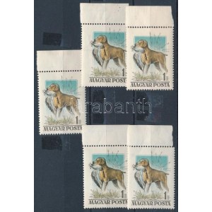 1956 5 db Magyarországi kutyafajták 1Ft tarajos réce lemezhibával (15.000) ...