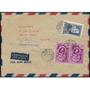 1950 Légi levél Franciaországba / Airmail cover to France