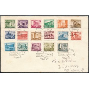 1951 Épületek (I.) sor levélen alkalmi bélyegzéssel ...