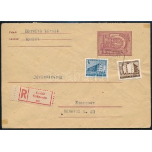 1954 Ajánlott levél KORLÁT postaügynökségi bélyegzéssel ...
