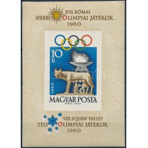 1960 Olimpia vágott blokk (10.000) / Mi 30 imperforate block