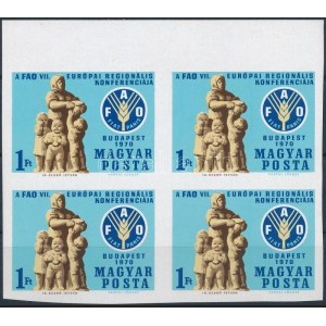 1970 FAO vágott ívszéli négyestömb / Mi 2615 imperforate block of 4