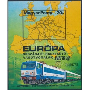 1979 Európa vasútjai vágott blokk (7.000) / Mi 137 imperforate block