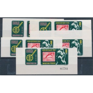 1980 NORWEX 5 db ívsarki szelvényes vágott bélyeg / 5 x Mi 3432 imperforate stamps