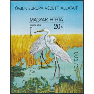 1980 Madarak vágott blokk (6.000) / Mi 146 imperforate block