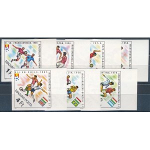 1982 Labdarúgó VB ívszéli vágott sor / Mi 3538-3544 imperforate margin set