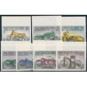 1985 100 éves a motorkerékpár ívszéli vágott sor / Mi 3798-3804 imperforate margin set