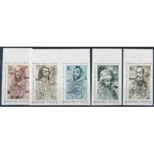 1987 Orvosok ívszéli vágott sor / Mi 3886-3890 imperforate margin set