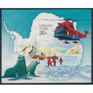 1987 Antarktiszkutatás vágott blokk (8.000) / Mi 190 imperforate block