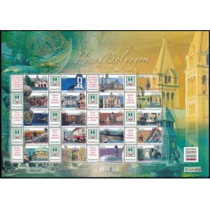 2009 Pécs bélyegem teljes ív, sorszámozott / Mi 5362-5381 complete sheet with number