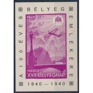 1940 MABOE XVII. Bélyegnap emlékív / souvenir sheet