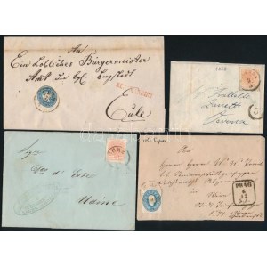 Ausztria 14 db levél 1837-től közte 10 bélyeges küldemány ...
