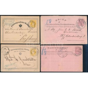 Ausztria 25 db nagyrész futott díjjegyes az 1870-1910-es évekbőlköztze csőposták / Austria 25 mostly used PS-cards...