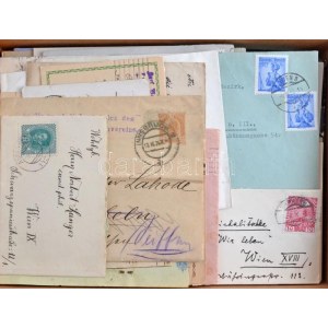 Ausztria 150 db küldemény kb 1900-tól jobbakkal / Austria ~150 covers, postcards from ...