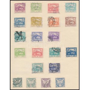 Csehszlovákia kis gyűjteményrész 8 lapon / Czechoslovakia small part-collection on 8 pages