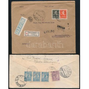 Románia 1923-1947 6 db küldemény + 3 stecklap forgalmi bélyegekkel / 6 covers / postcards ...
