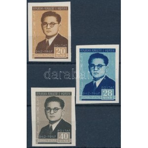 1947 Qemal Stafa blokkból kivágott bélyegek
