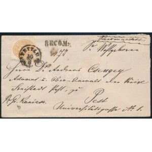 ~1864 Ajánlott levél 15kr bérmentesítéssel / Registered cover with 15kr franking PETTAU (Szlovénia / Slovenia) - ...