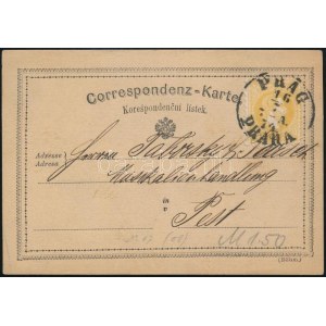 1874 Tévnyomatos 5kr díjjegyes levelezőlap a díjjegyre ragasztott 2kr bélyeggel / PS-card with error 5kr for 2kr...