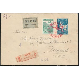 1932 Ajánlott légi levél Belgrádba / Registered airmail cover to Beograd
