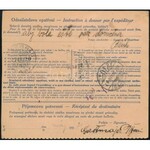 1927 Csomagszállító Zólyomról Párkányon keresztül Visegrádra / Parcel card to Hungary