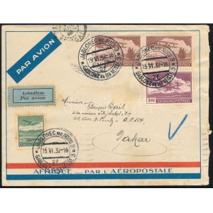 1932 Ajánlott légi levél Dakarba / Registered airmail cover to Dakar