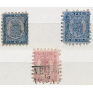 1860-1866 Mi 3B, 8Cx, 9Cx (Mi EUR 610,-)