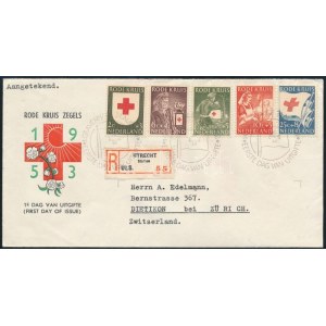 1953 Vöröskereszt ajálott FDC / Red cross registered FDC