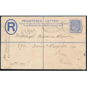 1916 Ajánlott levél Párizsba / Registered cover to Paris