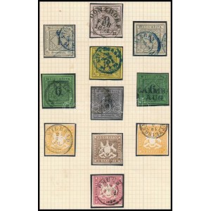 1851-1857 11 bélyeg albumlapon / 11 stamps on album page (Mi EUR 1.515.-)