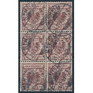 1899 Mi 50 hatostömbben / block of 6