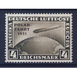 1931 Zeppelin Polarfahrt 4RM Mi 458 (Mi EUR 2.300.-) (halvány ujjlenyomat / light fingerprint)