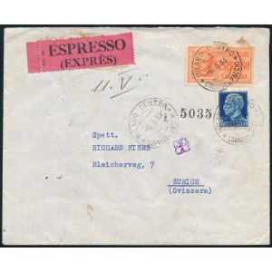 1943 Expressz levél Svájcba / Express cover to Switzerland