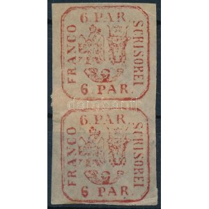 1862 Mi 9 I xa párban / pair (betapadás, törés / gum disturbance, folded)