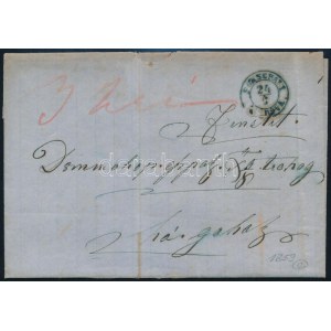 1859 Portós levél teljes tartalommal / Unpaid cover with full content FOKSCHANI - Galatz