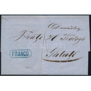 1865 Levél teljes tartalommal, készpénzes bérmentesítéssel, privát FRANCO bélyegzéssel ...
