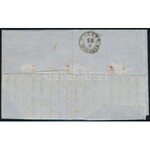 1865 Levél teljes tartalommal, készpénzes bérmentesítéssel / Cover with full content and handwritten franking FRANCO ...