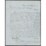 1865 Levél teljes tartalommal, készpénzes bérmentesítéssel / Cover with full content and handwritten franking FRANCO ...